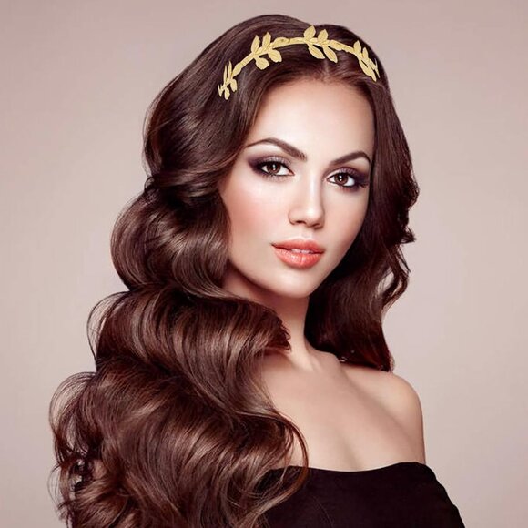 8 Pcs Gold Metal Headbands Women Girls Teens Elegant Leaf Butterfly Flowers Jewe - Picture 6 of 8